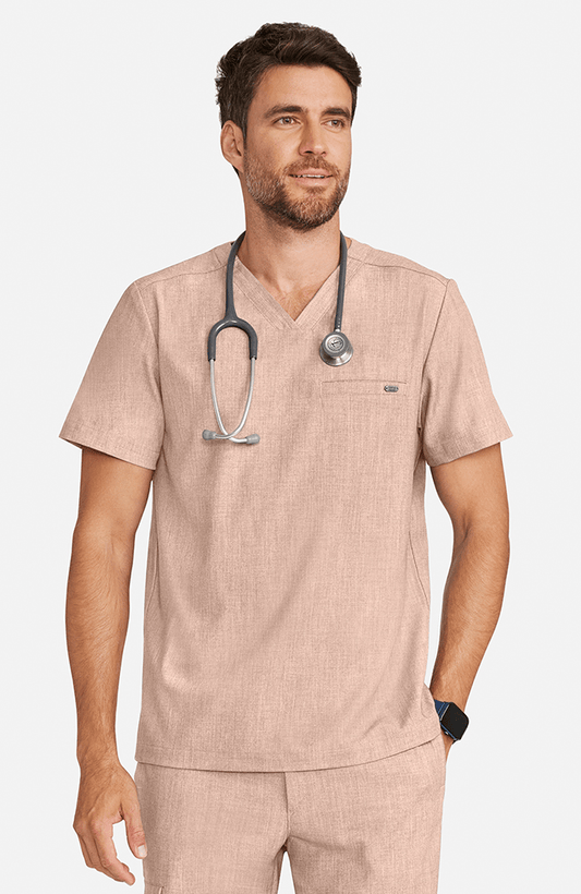Healing Hands Men's Ari V-Neck Scrub Top 1 Pocket Style HH758 – Medical Top for Doctors, Nurses & Healthcare Workers