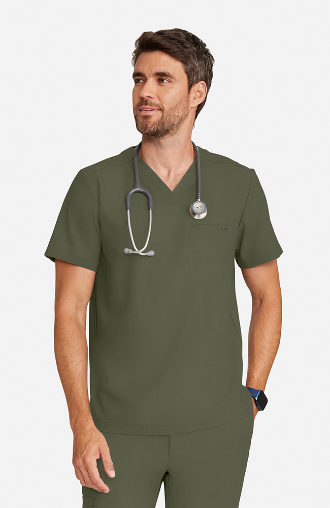 Healing Hands Men's Ari V-Neck Scrub Top 1 Pocket Style HH758 – Medical Top for Doctors, Nurses & Healthcare Workers