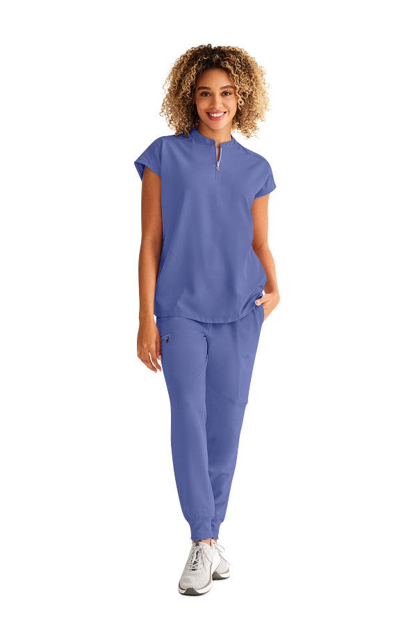 Healing Hands Women's Sandy Top & Naya Jogger Pant – Stylish Medical Scrub Set for Nurses & Healthcare Workers