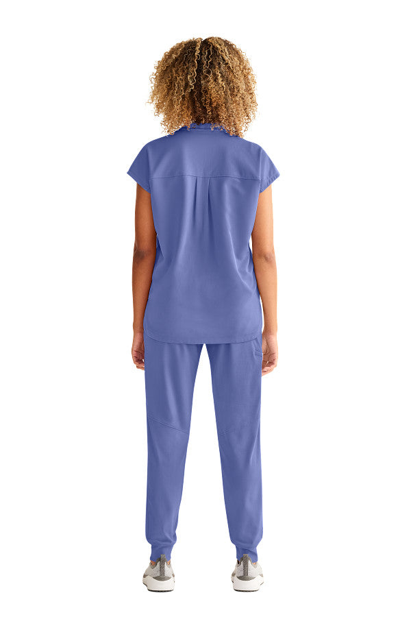 Healing Hands Women's Sandy Top & Naya Jogger Pant – Stylish Medical Scrub Set for Nurses & Healthcare Workers
