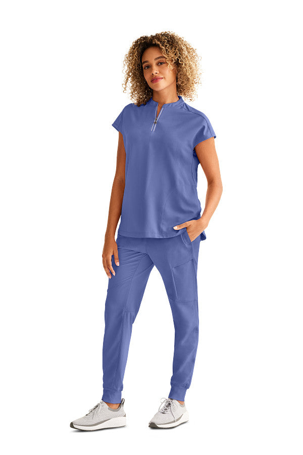 Healing Hands Women's Sandy Top & Naya Jogger Pant – Stylish Medical Scrub Set for Nurses & Healthcare Workers