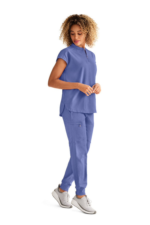 Healing Hands Women's Sandy Top & Naya Jogger Pant – Stylish Medical Scrub Set for Nurses & Healthcare Workers