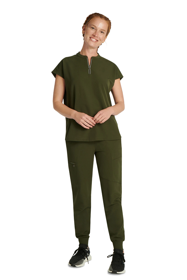 Healing Hands Women's Sandy Top & Naya Jogger Pant – Stylish Medical Scrub Set for Nurses & Healthcare Workers