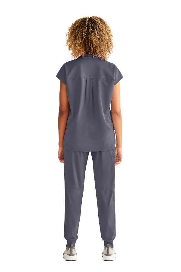 Healing Hands Women's Sandy Top & Naya Jogger Pant – Stylish Medical Scrub Set for Nurses & Healthcare Workers