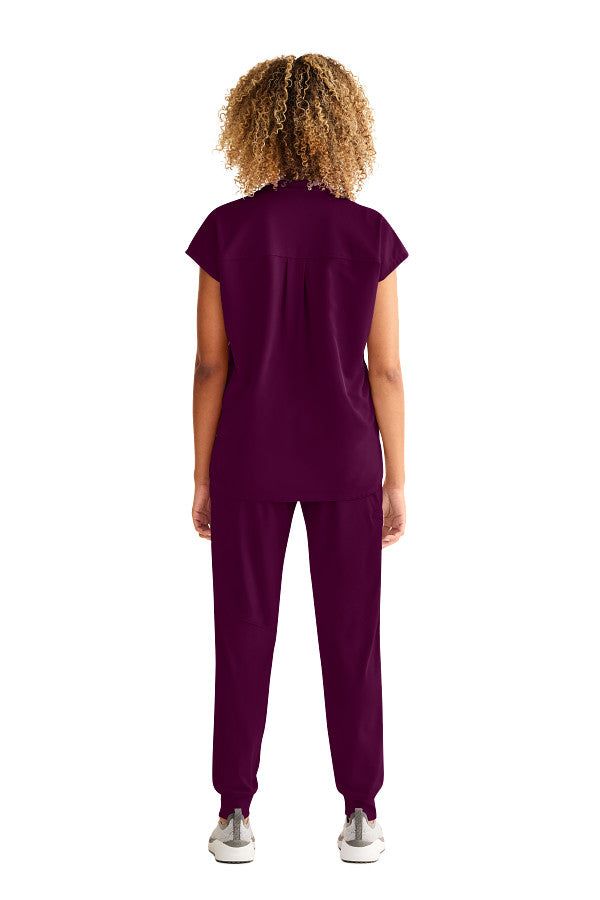 Healing Hands Women's Sandy Top & Naya Jogger Pant – Stylish Medical Scrub Set for Nurses & Healthcare Workers