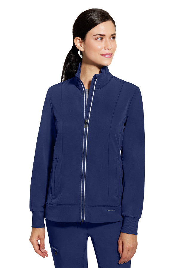 Healing Hands Women's Carly Stand Collar Jacket Style 5068 – Medical Warm-Up Jacket for Nurses & Healthcare Workers