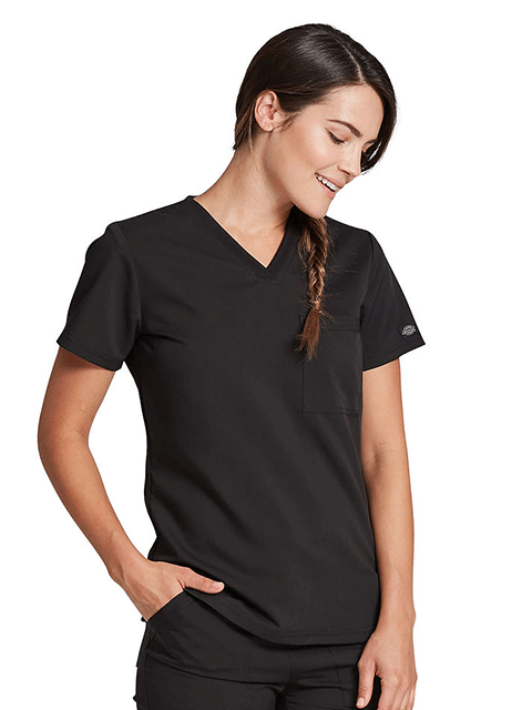 Women's Dickies balance Knit Trim Solid Scrub Top DK812