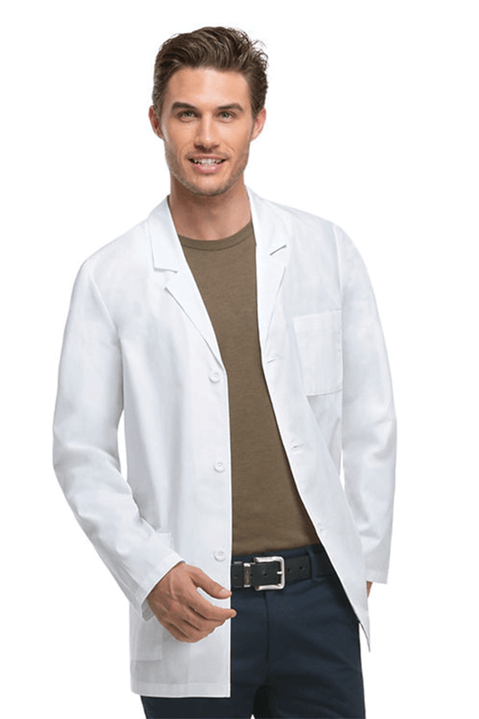 Dickies Men’s 31” 4-Pocket Lab Coat – Classic Medical Lab Coat with Notched Collar for Healthcare Professionals