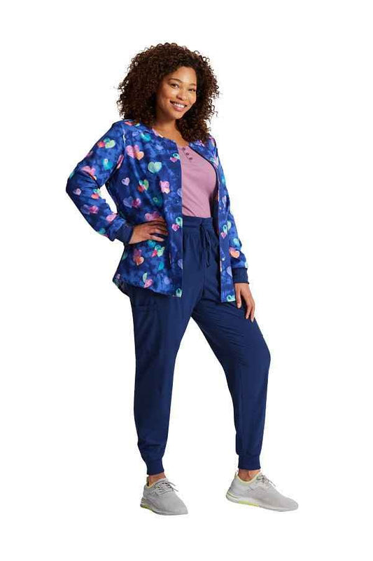 Dickies Print Snap Front Jacket Hippie Hearts DK309