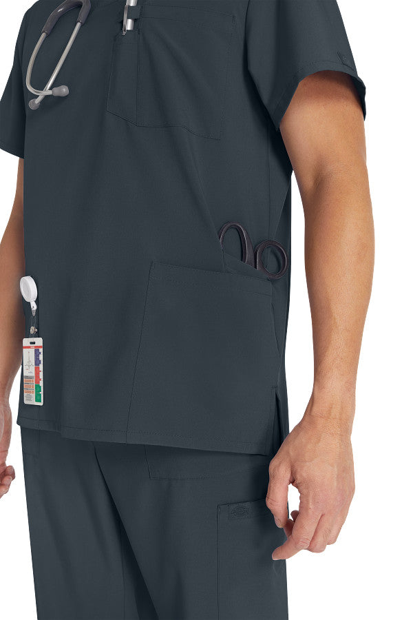 Men’s Dickies DK645 & DK015 scrub set with V-neck top and cargo pants for medical professionals