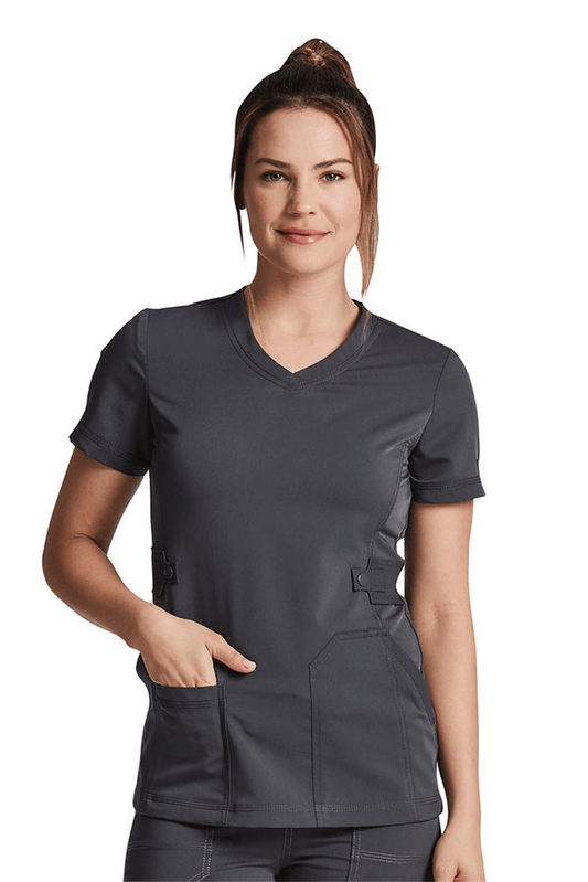 Women's Balance V-Neck Solid Scrub Top DK940- Available only Al Dajeej Store