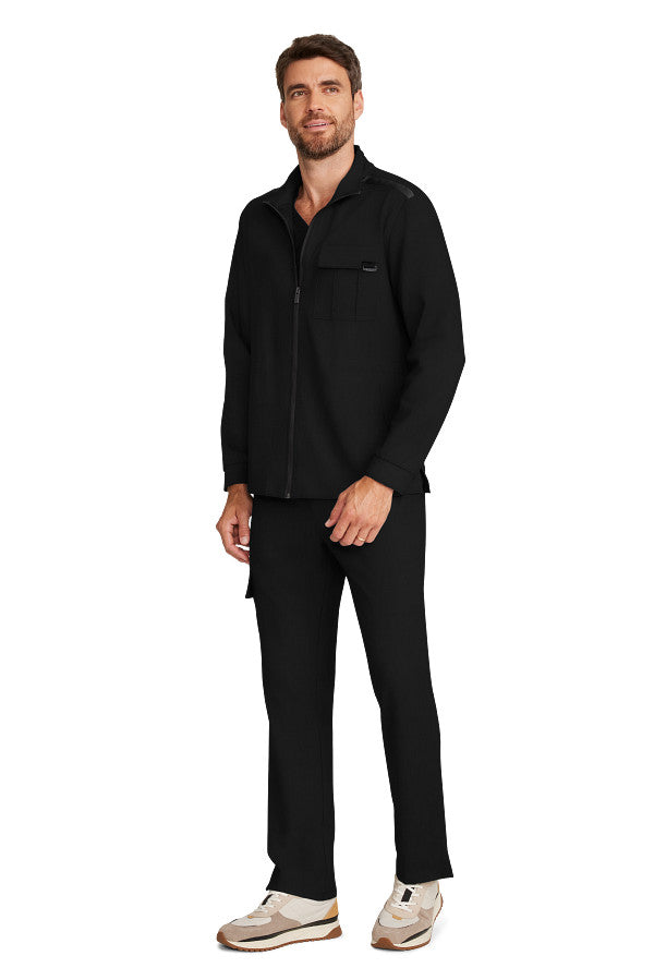 Healing Hands Quest Men's 4-Pocket Stretch Zip Front Utility Scrub Jacket Style HH361 – Medical Jacket for Healthcare Workers