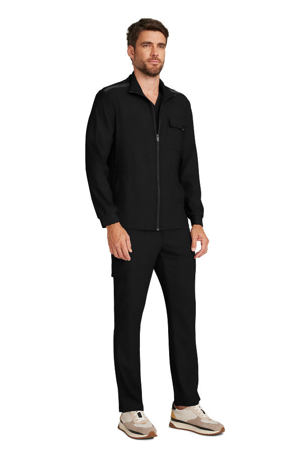 Healing Hands Quest Men's 4-Pocket Stretch Zip Front Utility Scrub Jacket Style HH361 – Medical Jacket for Healthcare Workers