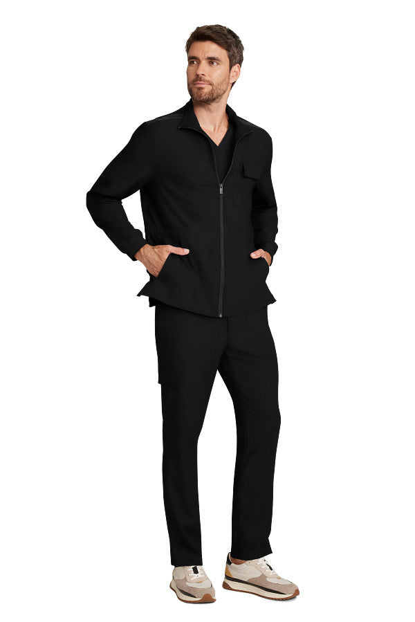 Healing Hands Quest Men's 4-Pocket Stretch Zip Front Utility Scrub Jacket Style HH361 – Medical Jacket for Healthcare Workers
