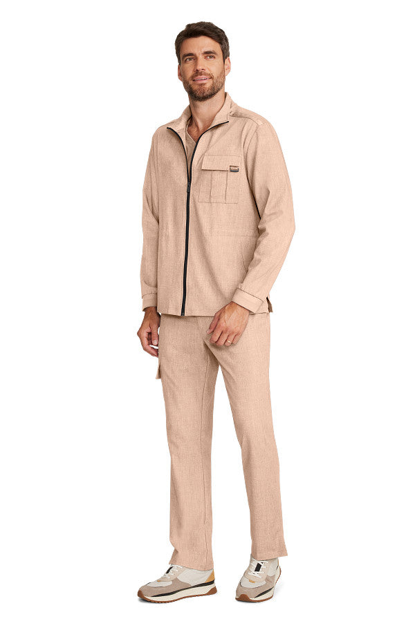 Healing Hands Quest Men's 4-Pocket Stretch Zip Front Utility Scrub Jacket Style HH361 – Medical Jacket for Healthcare Workers