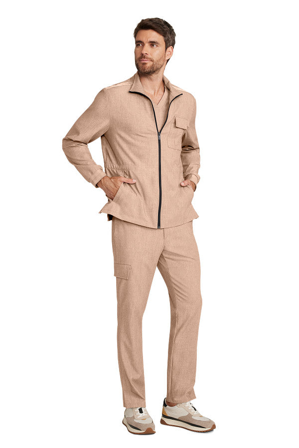 Healing Hands Quest Men's 4-Pocket Stretch Zip Front Utility Scrub Jacket Style HH361 – Medical Jacket for Healthcare Workers