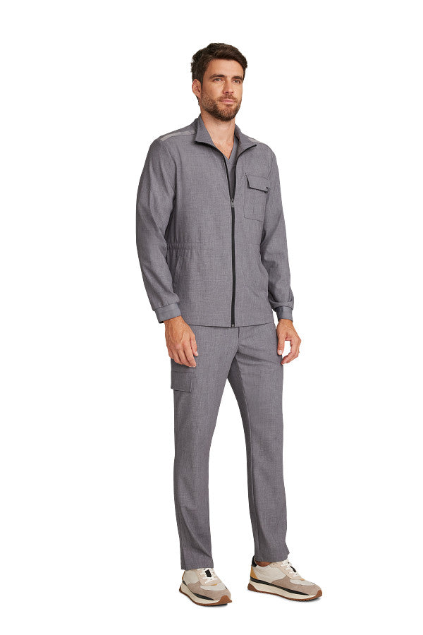 Healing Hands Quest Men's 4-Pocket Stretch Zip Front Utility Scrub Jacket Style HH361 – Medical Jacket for Healthcare Workers