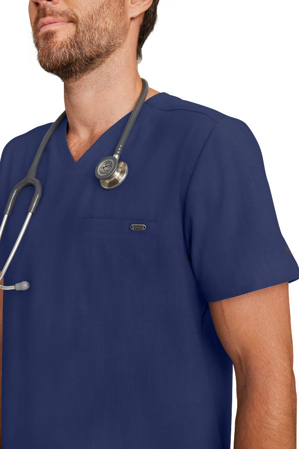 Healing Hands Men's Ari V-Neck Scrub Top 1 Pocket Style HH758 – Medical Top for Doctors, Nurses & Healthcare Workers