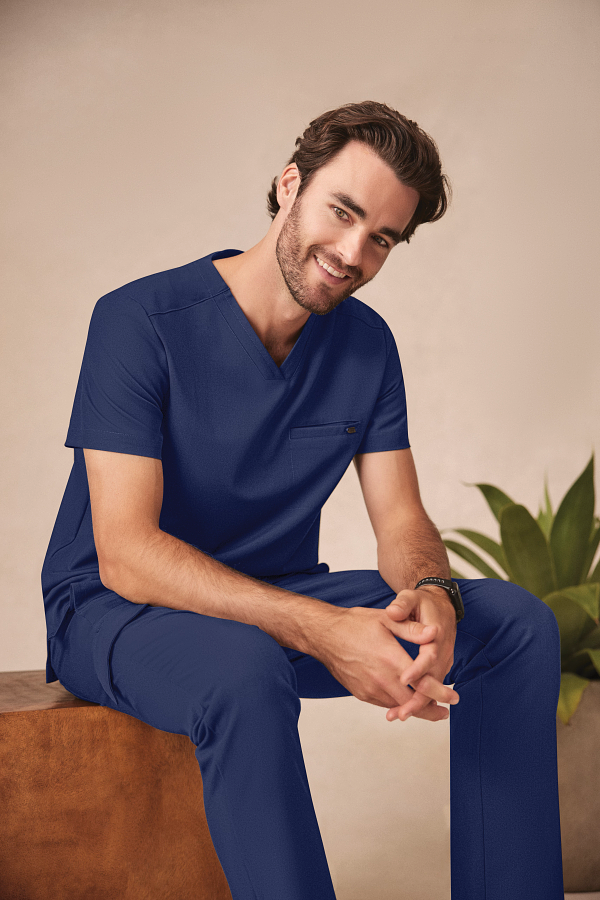 Healing Hands Men's Ari V-Neck Scrub Top 1 Pocket Style HH758 – Medical Top for Doctors, Nurses & Healthcare Workers