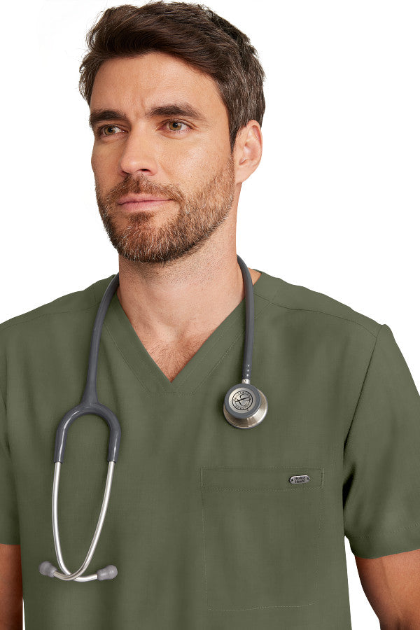Healing Hands Men's Ari V-Neck Scrub Top 1 Pocket Style HH758 – Medical Top for Doctors, Nurses & Healthcare Workers
