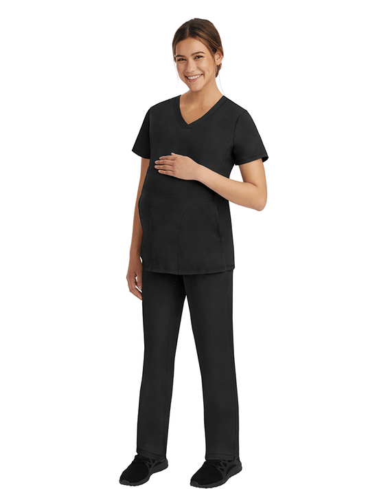 Women's Maternity Scrub set Mila and Rose Scrub set- front view Black color