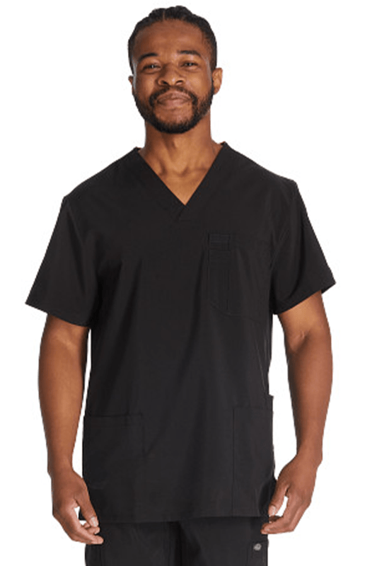 Stay comfortable and professional in the Dickies DK645 Men’s Scrub Top with 4 pockets, stretch fabric, and modern fit.