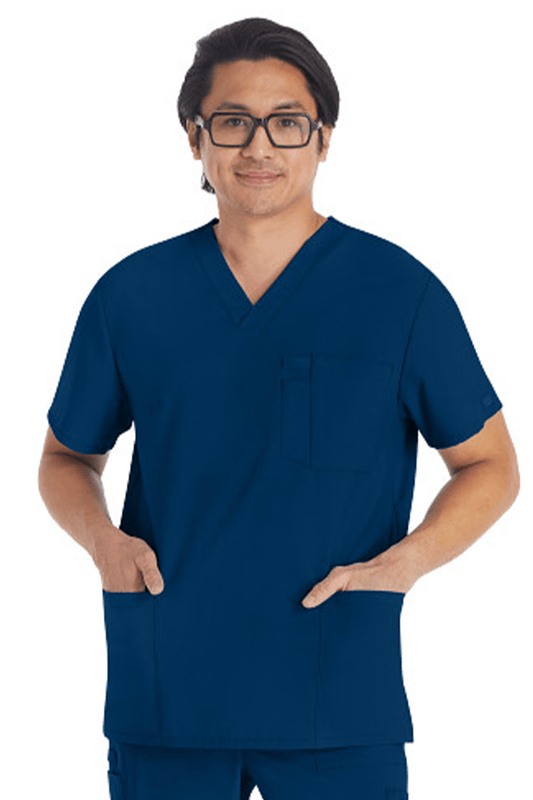 Stay comfortable and professional in the Dickies DK645 Men’s Scrub Top with 4 pockets, stretch fabric, and modern fit.