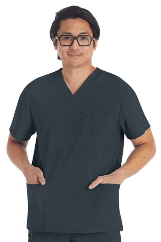 Stay comfortable and professional in the Dickies DK645 Men’s Scrub Top with 4 pockets, stretch fabric, and modern fit.
