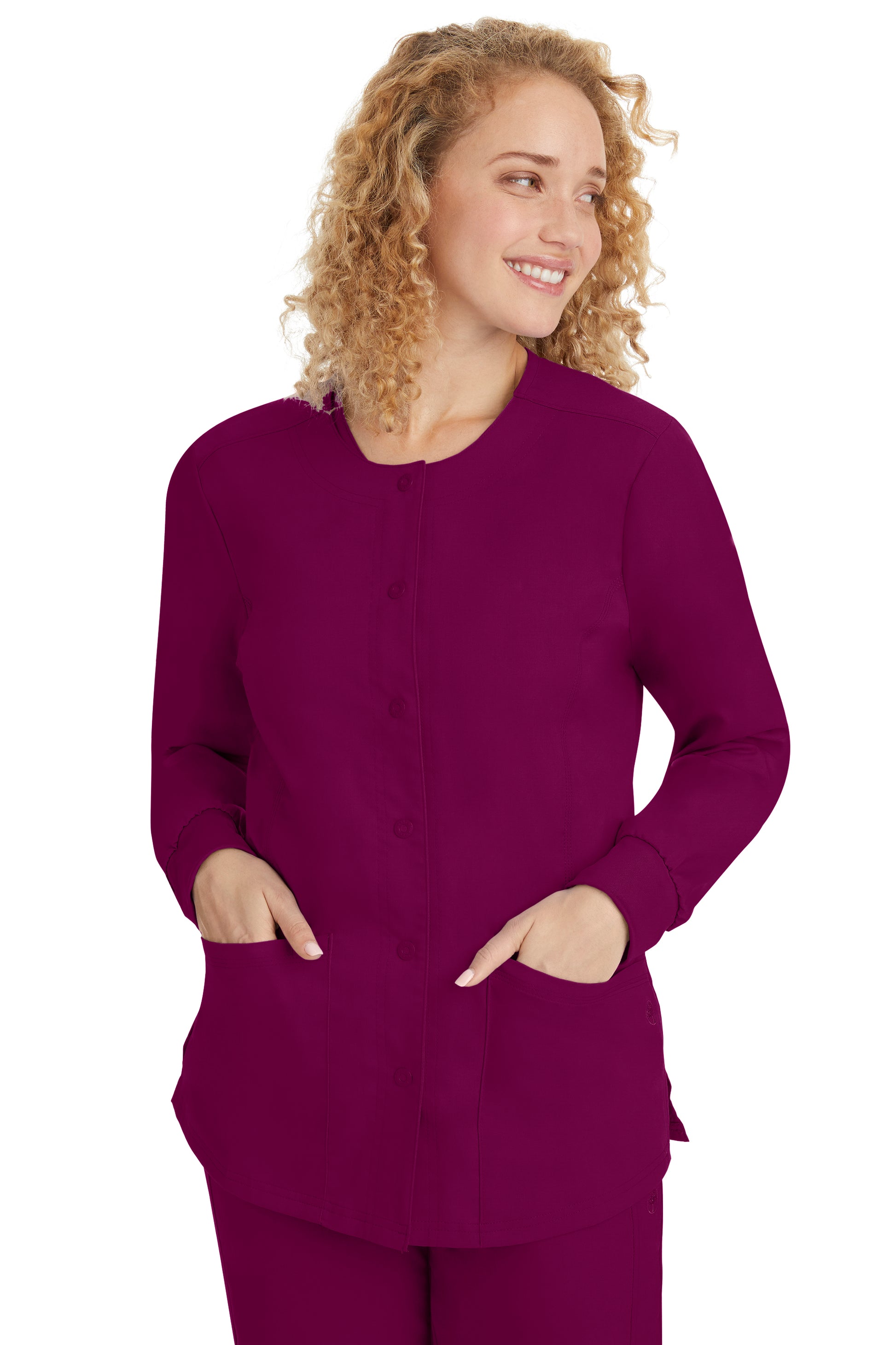 Healing Hands Women's Daisy Snap Warm-Up Scrub Jacket Style 5063 – Medical Jacket for Nurses & Healthcare Workers