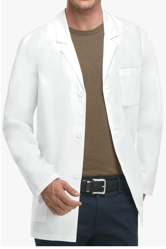 Dickies Men’s 31” 4-Pocket Lab Coat – Classic Medical Lab Coat with Notched Collar for Healthcare Professionals