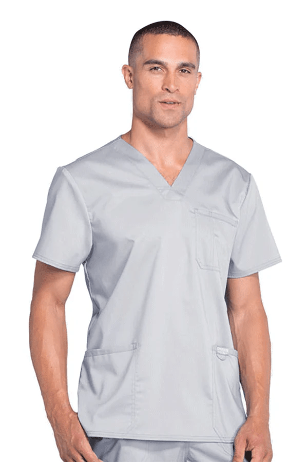 Cherokee Revolution Modern Classic fit Gray color V-neck top-WW670 