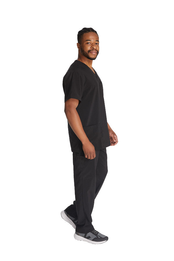 Men’s Dickies DK645 & DK015 scrub set with V-neck top and cargo pants for medical professionals