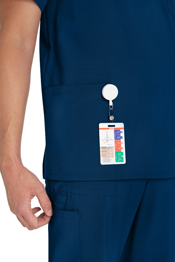 Men’s Dickies DK645 & DK015 scrub set with V-neck top and cargo pants for medical professionals