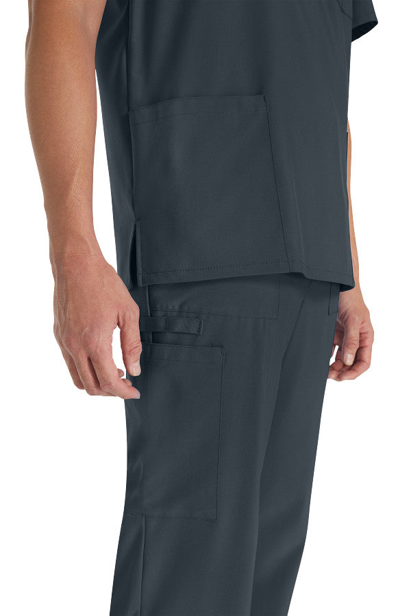Men’s Dickies DK645 & DK015 scrub set with V-neck top and cargo pants for medical professionals