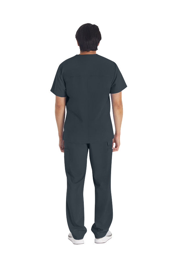 Men’s Dickies DK645 & DK015 scrub set with V-neck top and cargo pants for medical professionals