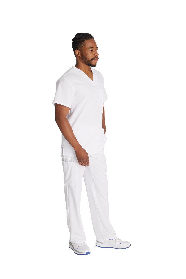 Men’s Dickies DK645 & DK015 scrub set with V-neck top and cargo pants for medical professionals