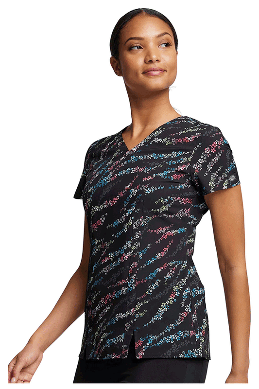 Dickies Print V-Neck Scrub Top DK656 BMWD – Blooming Wild