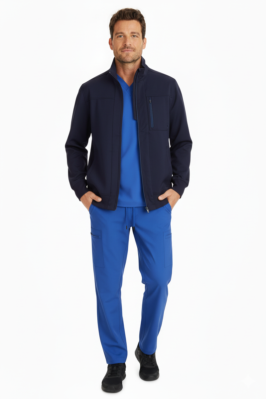 Healing Hands Men's Jake Top &  Daniel Utility Pant - 3Pieces Scrub Set