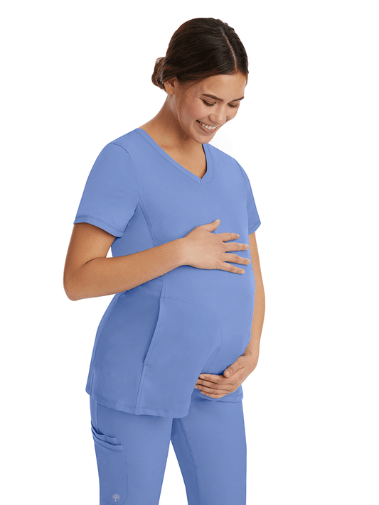 Women's Maternity Solid Scrub Mila Top HH-2510