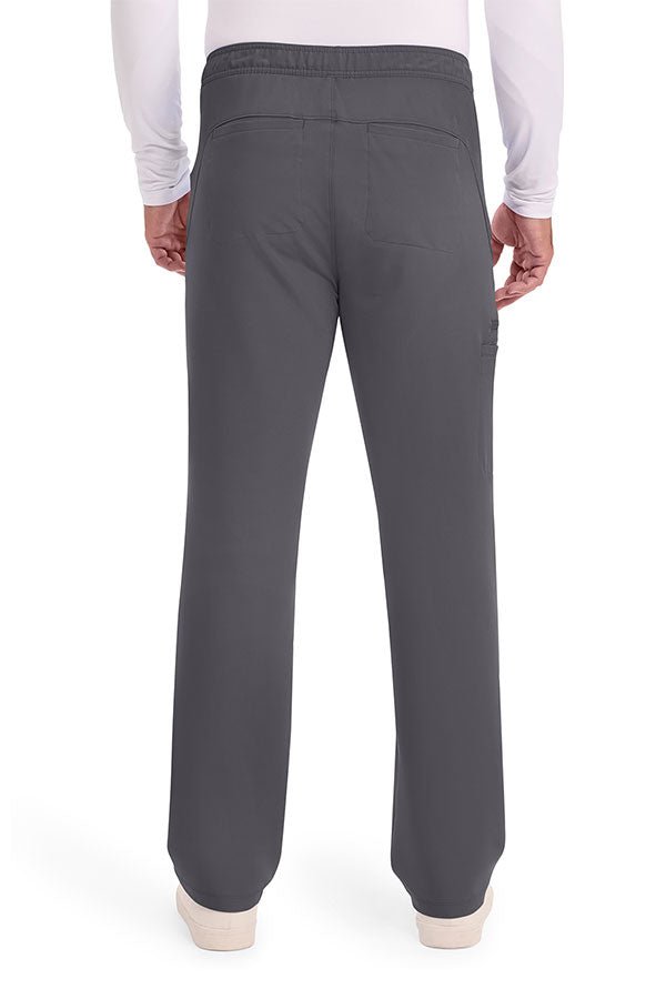 Back view Healing Hands 360 Pant -Black HH9173 Straight leg stretch scrub pant for men in Kuwait GCC.