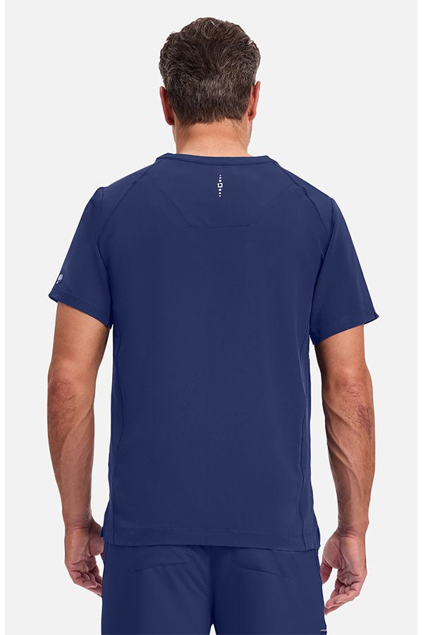 Back view of Healing Hands Men's Scrub HH9173 – Navy top 9173for healthcare professionals