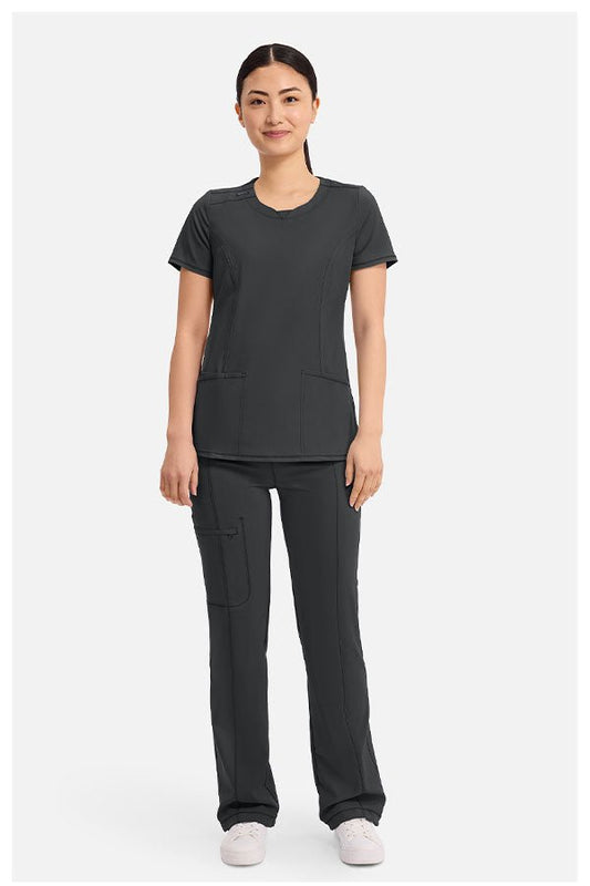 INFINITY Women’s Round neck Contemporary Scrub Set