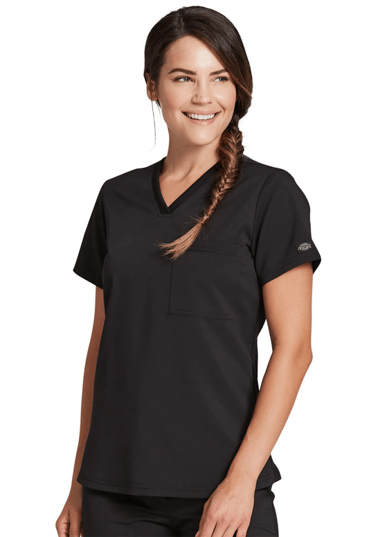 Women's  Dickies balance Knit Trim Solid Scrub Top DK812