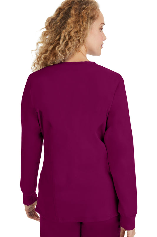 Women's Daisy Snap Warm-Up Solid Scrub Jacket- Style 5063